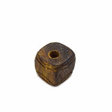 Square Wood Bead, Brown, 2 pcs /set