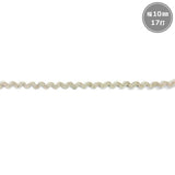 Linen-blend Ricrac Ribbon, 10mm width, 17 waves (BEL-145)