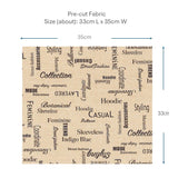 2026-01-A08, Pre-cut to 33cm X 35cm | Pre-cut Fabric, Mini Cut Fabric