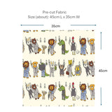 2026-05-A04, Pre-cut to 45cm X 35cm | Pre-cut Fabric, Mini Cut Fabric