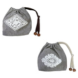 Mini Drawstring Pouch with Chemical Lace, Rose (With Japanese instruction)