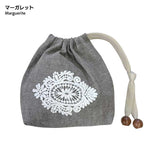 Mini Drawstring Pouch with Chemical Lace, Rose (With Japanese instruction)