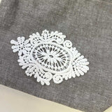 Mini Drawstring Pouch with Chemical Lace, Rose (With Japanese instruction)