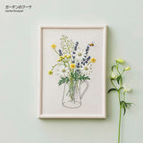 COSMO, Embroidery Kit with Printed Design, "Garden Sketchbook (with Frame) by Kazuko Aoki"