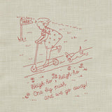 Printed Cloth for Enjoying Embroidery, Aki Takanashi, Let's go to the park
