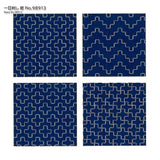[ RENEWAL ] COSMO, Sashiko, hidamari, Pre-Printed Fabric for 4 Coasters, Hitomezashi (one stitch)