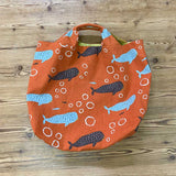 Short Handle Bag with Whale Shark (No instruction) in Yoko Saito, My Favorite 15 Fabric Bags