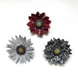 Set of 3 Flower Brooches (A, B, C) WITHOUT Instructions in "Sutekini (Fantastic) Handmade October 2026 issue"