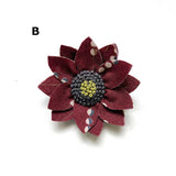 Set of 3 Flower Brooches (A, B, C) WITHOUT Instructions in "Sutekini (Fantastic) Handmade October 2026 issue"