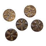 INAZUMA, Coconut Button, Flower, Large size, 2 Holes