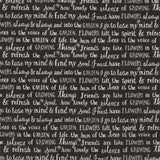 web20241220-03, moda USA Cotton, Bloom & Grow Phrases, Price per 0.1m, Minimum order is 0.3m~ | Fabric