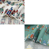 web20260716-01, Many Robots, Price per 0.1m, Minimum order is 0.3m~ | Fabric, Sold by cutting to desired length