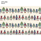web20260716-01, Many Robots, Price per 0.1m, Minimum order is 0.3m~ | Fabric, Sold by cutting to desired length