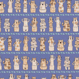 web20260821-02 【AOHIGE】Haniwa Cat, Price per 0.1m, Minimum order is 0.3m~ | Fabric, Sold by cutting to desired length