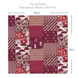 web2601-A05, Red, Pre-cut to 40cm X 35cm | Pre-cut Fabric, Mini Cut Fabric