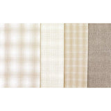 2505, 4 Natural Plaid Fabric Set