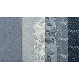 2602, 6 USA Smoky Blue Fabric Set