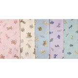 2603, 5 Bunny & Dinosaur's Gentle Time Fabric Set