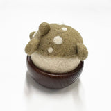 Clover, Wool Felt Pincushion, Pufferfish