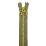 40cm Bicolor Zipper, Khaki