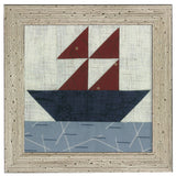 QuiltParty Original Blue Gray Wood Frame with Worm-eaten Holes ( 18cm inner diameter, not include a glass ) (with Japanese instruction)