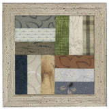 QuiltParty Original Blue Gray Wood Frame with Worm-eaten Holes ( 18cm inner diameter, not include a glass ) (with Japanese instruction)