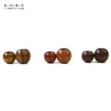 [SALE] Wood Bead with Two Different Sized Holes, Large, 2 pieces / set ( JTWT-20 )