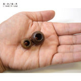 [SALE] Wood Bead with Two Different Sized Holes, Large, 2 pieces / set ( JTWT-20 )