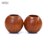 [SALE] Wood Bead with Two Different Sized Holes, Large, 2 pieces / set ( JTWT-20 )