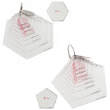 [ 20%OFF / SALE ] Sew Easy, Pentagon Acrylic Template Set with 8 Sizes