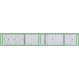 Clover, 50cm Strip Ruler with Color Line ( 8cm width )