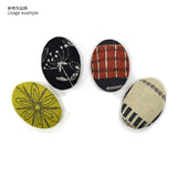 Clover, Brooch Set with Button for Covering