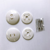 Clover, Brooch Set with Button for Covering