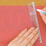 Clover, 20 cm Patchwork Rulers with 7mm Color Line