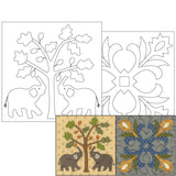 Pattern Set for Baltimore Applique Tapestry with Triangle Lattice