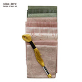 Set of Fabric and Embroidery Thread for Flowers and Leaves in "Cherry Blossom Tapestry" (without instructions and patterns)